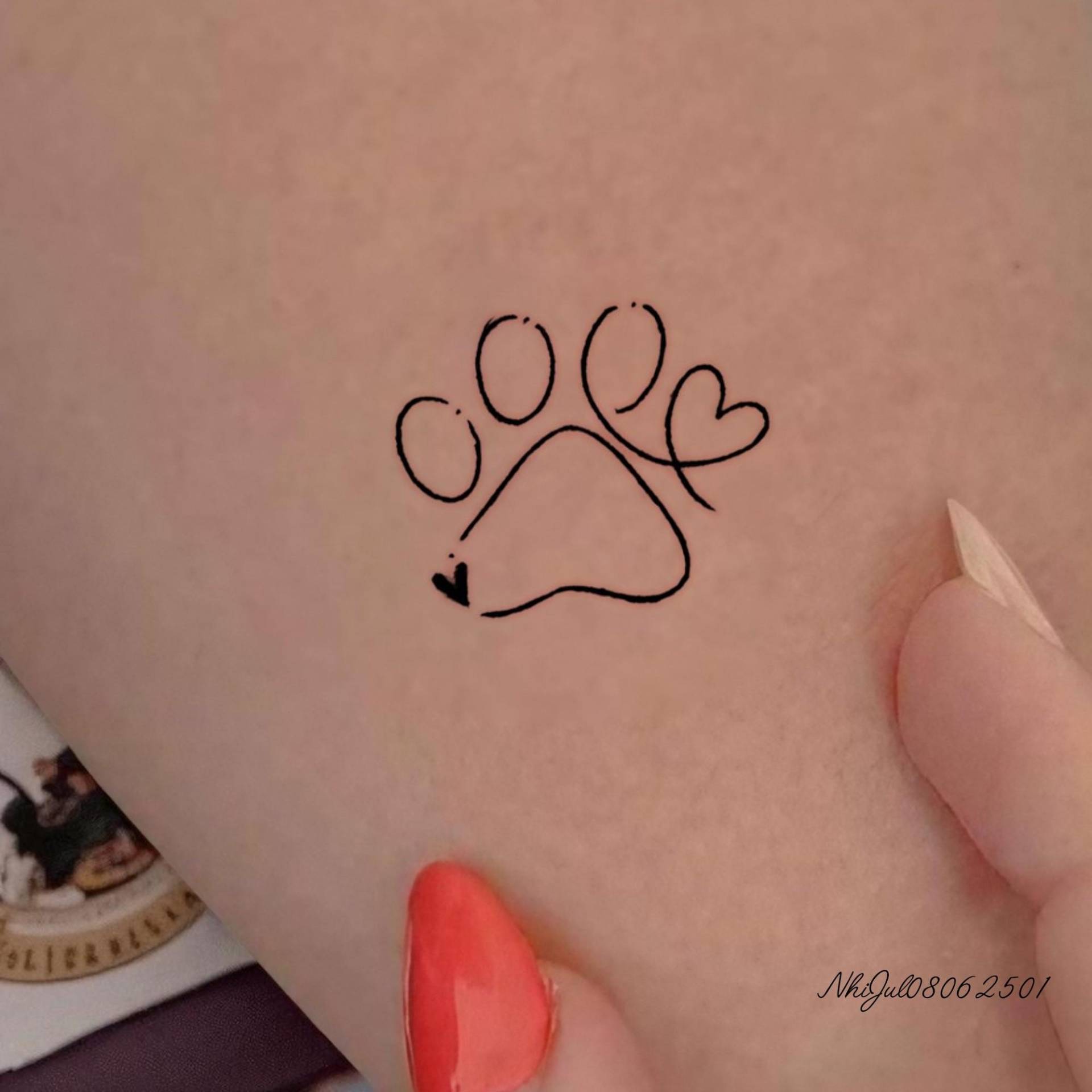 Haustier Herz Liebe Tattoo-Haustier Gedenk Tattoo-Temporäres Tattoo Set-Kleine Tattoo-Geboren-Denkmal-Geschenk Für Hunde-Liebhaber von Etsy - JulienPShop