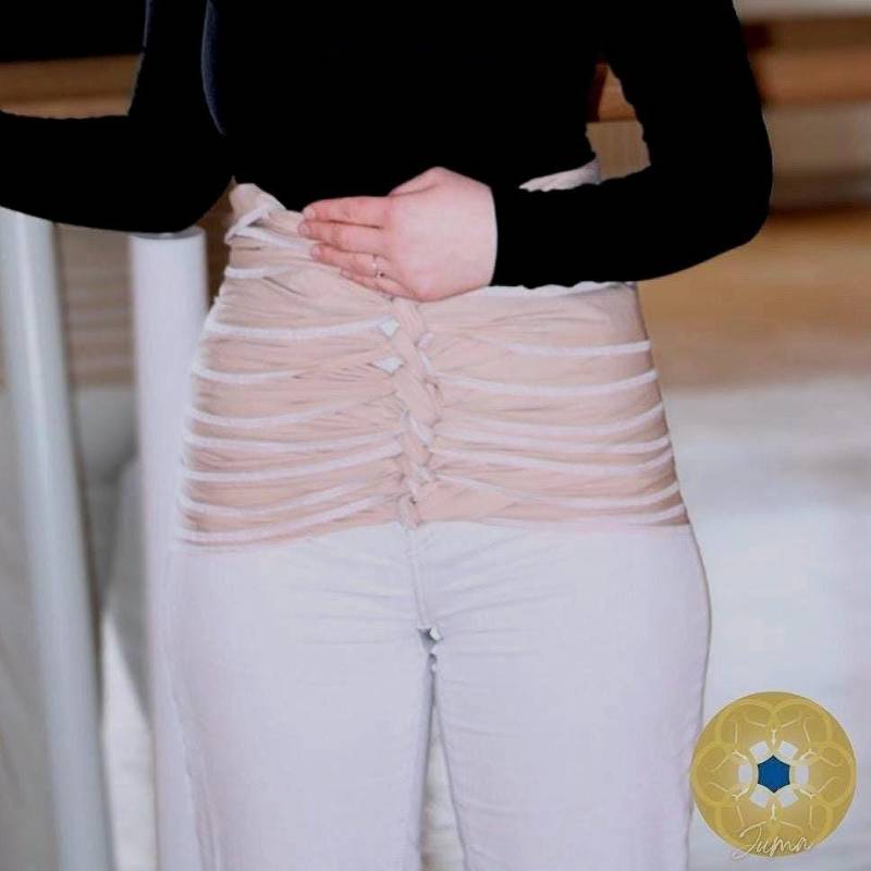 Bengkung Belly Binding Tuch in Hellbeige - Organic Cotton Postpartum Wrap | Handarbeit Aus Deutschland von Etsy - Jumaverse