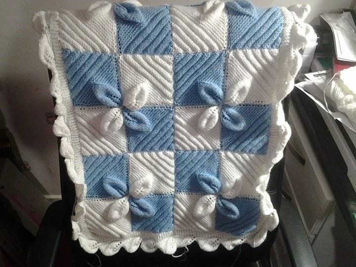 Kinderwagendecke, Blätterdesign, Gestrickt, Baby-Geschenk, Babyparty, Neues Baby, Farbwahl von Etsy - JustCreatedForYou