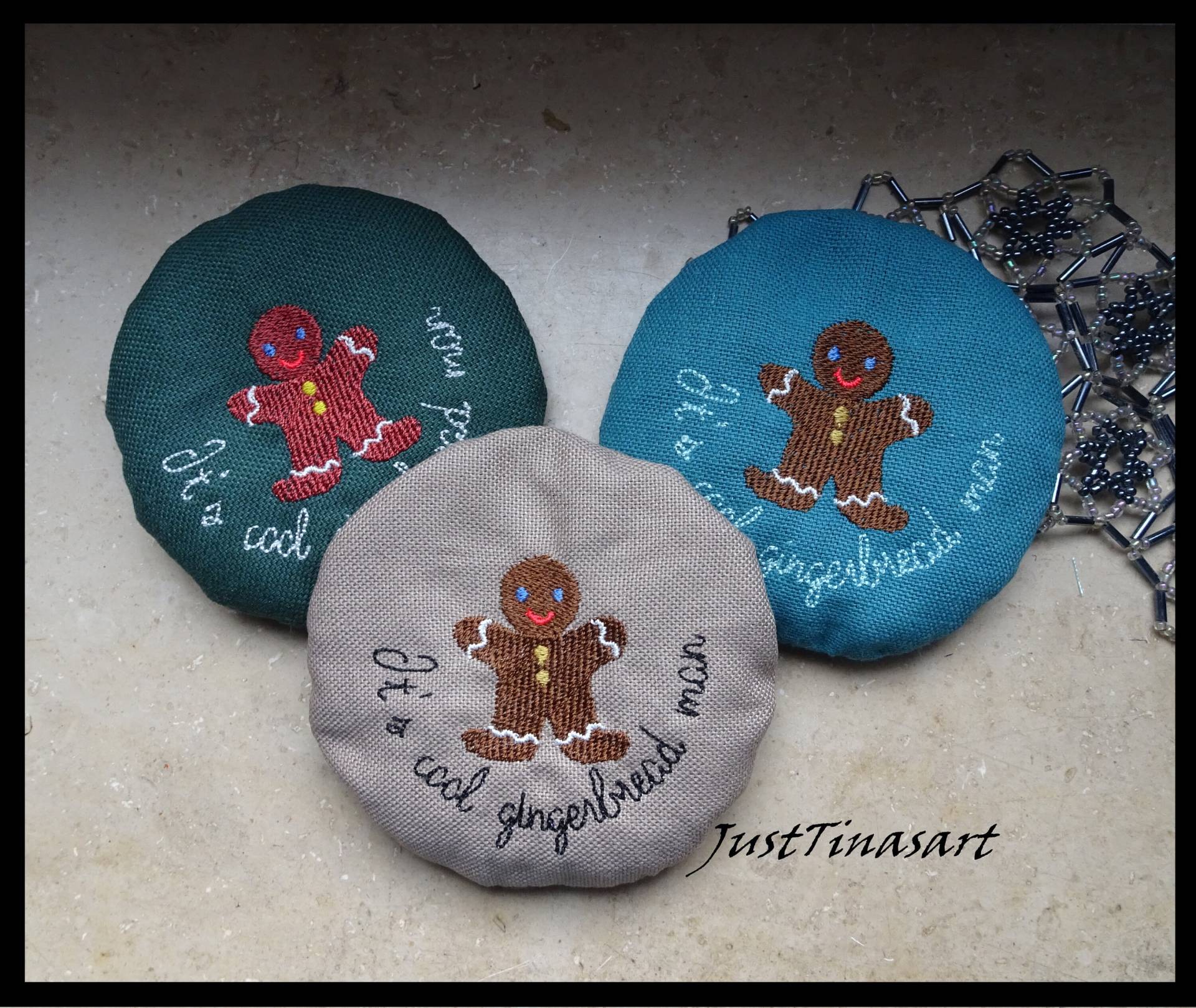 Handwärmer Mit Rapssamen Bestickt Lebkuchenmann, Taschenwärmer, Körnerhandwärmer, Gingerbread von Etsy - JustTinasart