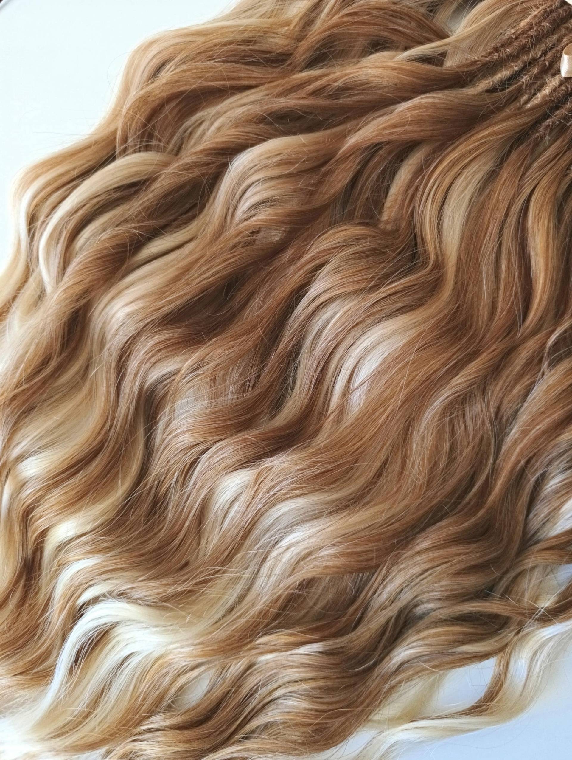 Blonde Und Braune Haarverlängerungen Dreadlocks Mit Offenen Spitzen von Etsy - KIRINDREADS