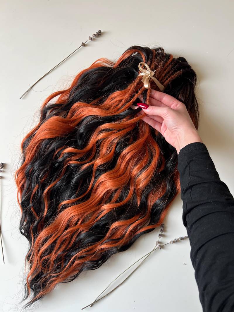 Leicht Zu Kämmende Wave Dreads Lange Distressed Goddess Curly Dreads Verlängerungen von Etsy - KIRINDREADS