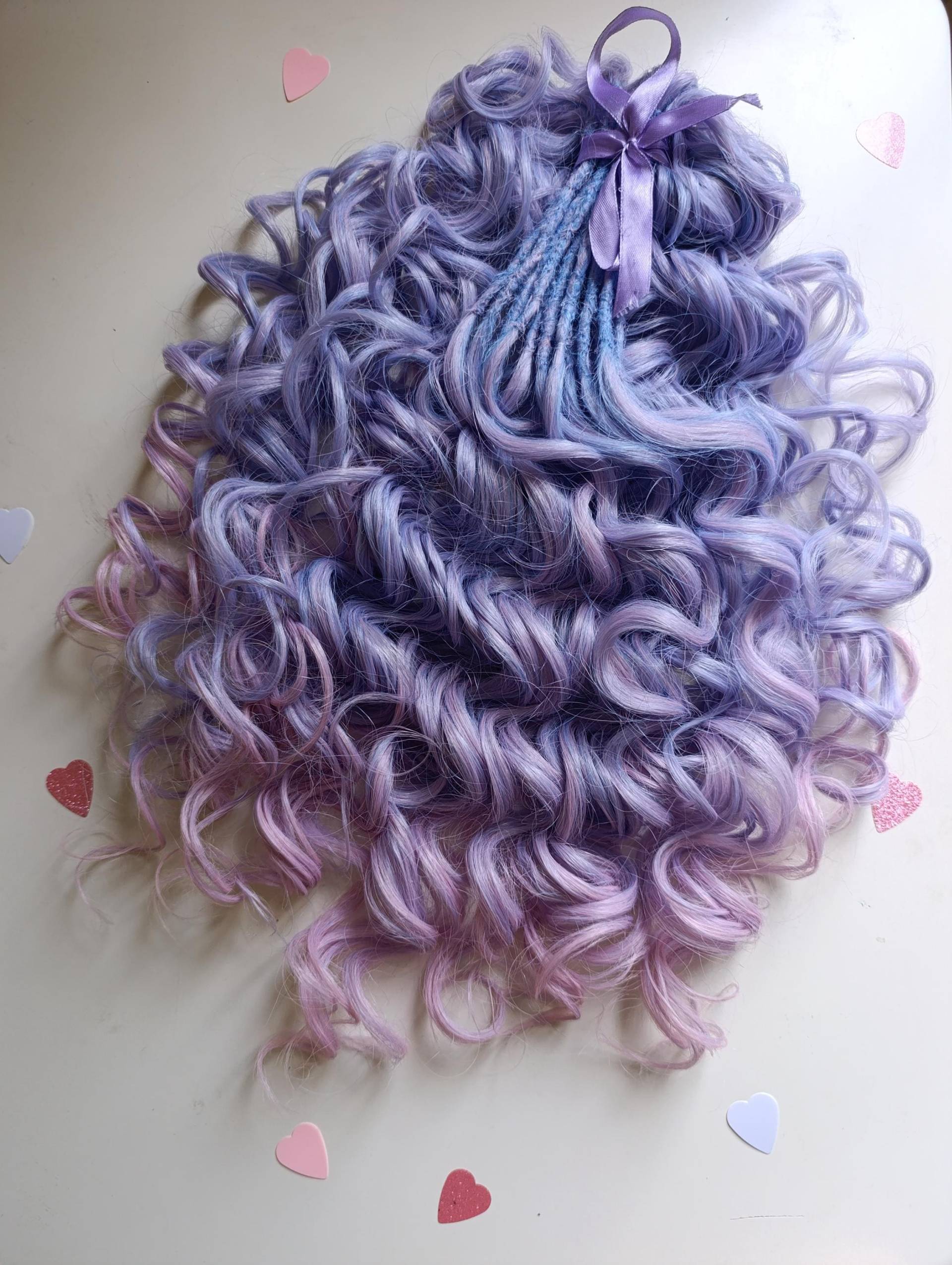 Lila Bis Rosa Ombre Locken Geschwungene Langhaar Dreadlocks von Etsy - KIRINDREADS