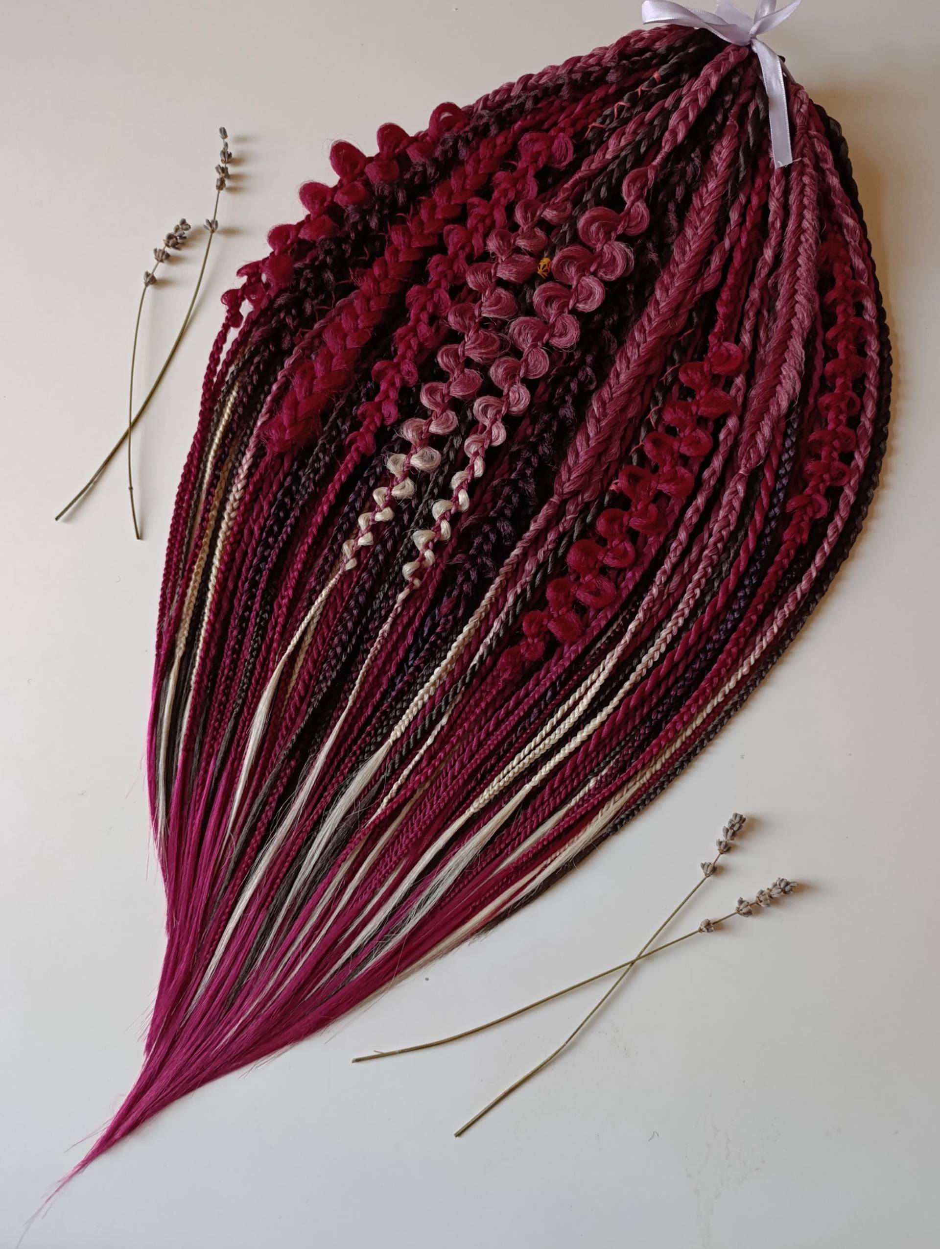 Pinke Ombre Zöpfe Für Frauen Kanekalon Kunsthaarverlängerungen Pinke Ombre Zöpfe Für Frauen Kanekalon Kunsthaarverlängerungen von Etsy - KIRINDREADS