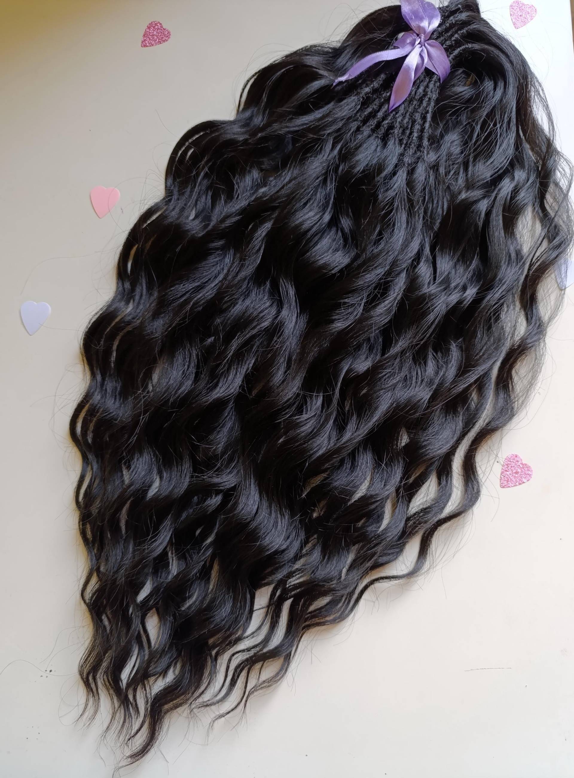 Schwarze Locken/Lockige Wellen Und Lange Gewellte Haare von Etsy - KIRINDREADS