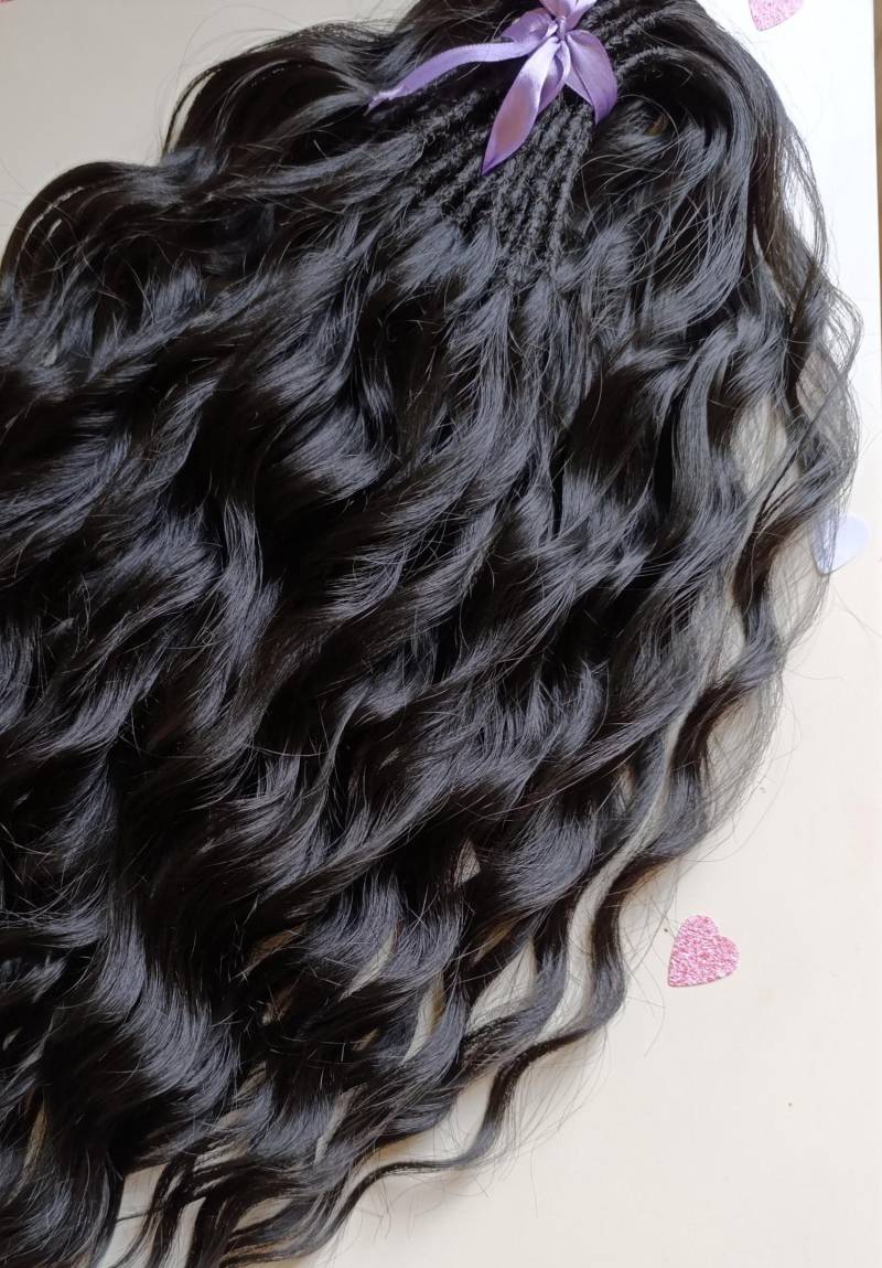 Schwarzes Easy Kamm Lockige Dreadlocks Kanekalon Wellige Haarverlängerungen von Etsy - KIRINDREADS