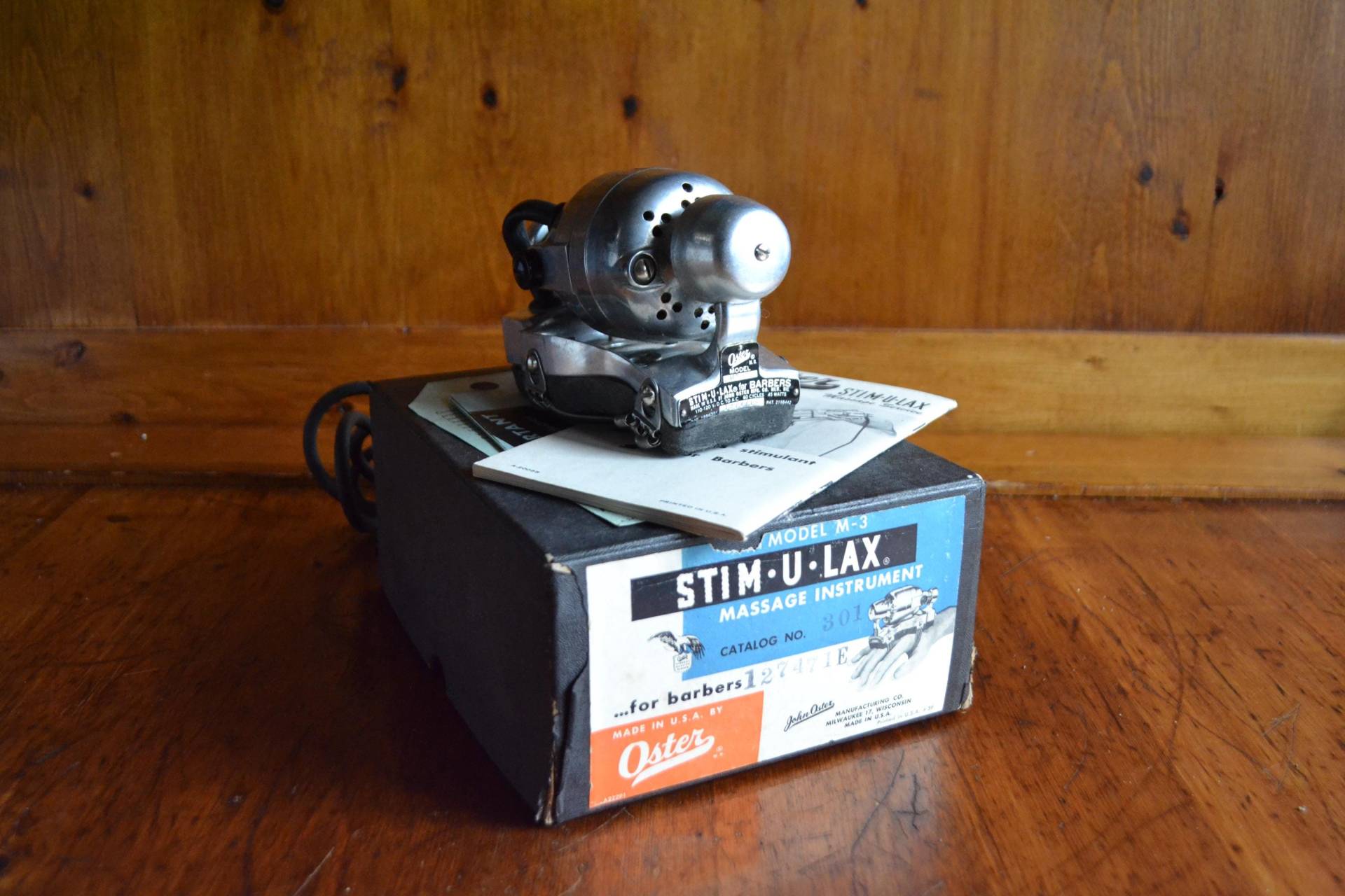 Vintage Oster "stim-U-Lax" M3 Barber Shop Massagegerät Mit Original Box & Anleitung Funktioniert Vintage Oster "stim-U-Lax" M3 Barber Shop Massagegerät Mit Original Box & Anleitung Funktioniert von Etsy - KairosVintage