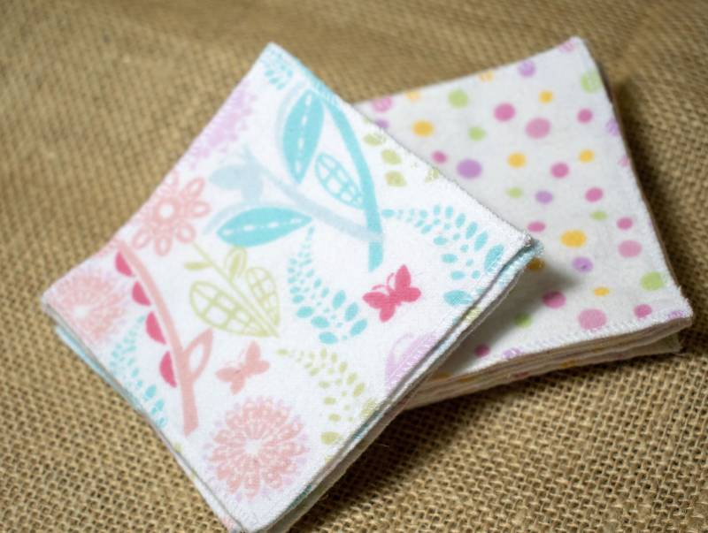 Makeup Remover Pads | 15 _ Pastell Colors_ Gesichtsrunden _Finger Wischtücher Wiederverwendbares Tuchpolster Familientuch Putztuch 3 1/2" Quadratisch von Etsy - Kakodah