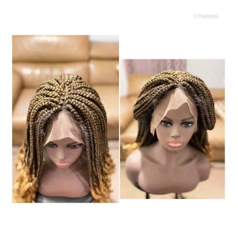 Box Braid Perücke Mit Lockigem Ende von Etsy - Kaluchicollections