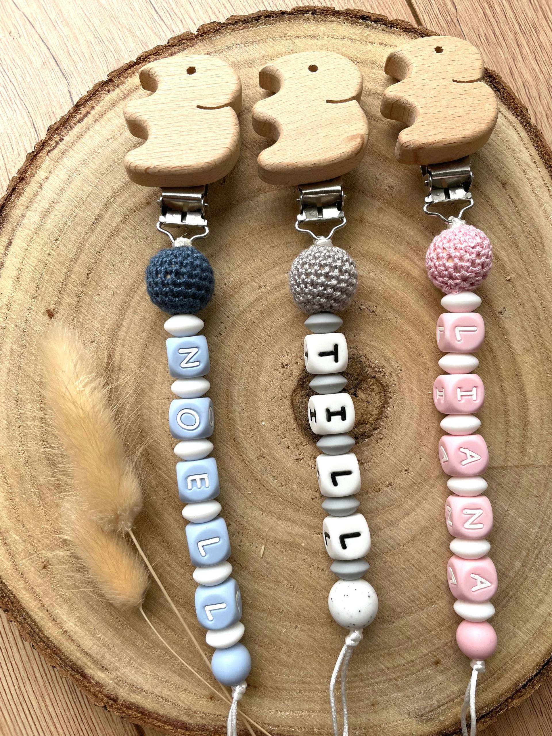 Schnullerkette Mit Name Und Elefant Schnullerkette Mit Name Und Elefant von Etsy - KarArthDE
