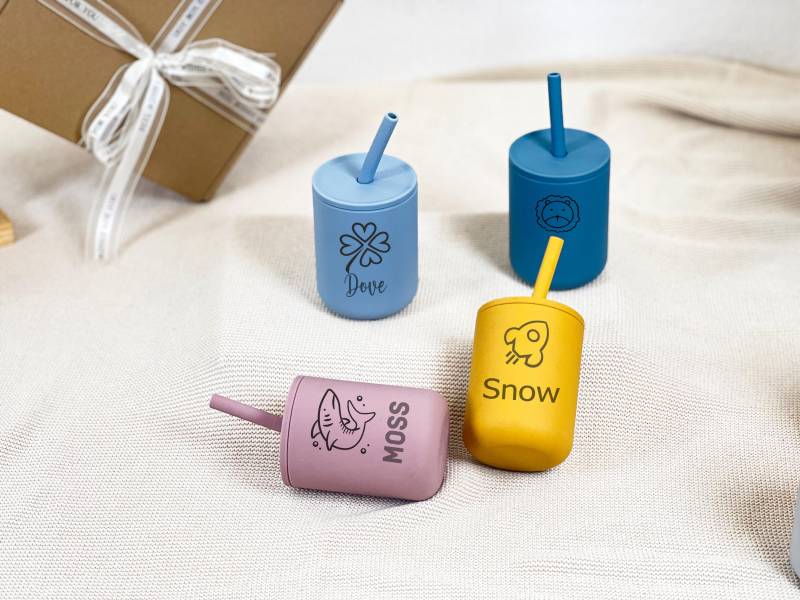 Auslaufsicherer Trainingsbecher Für Kleinkinder - Personalisierter Silikon Strohbecher Mit Namen, Schnabel Baby, Kinder Geschenk von Etsy - KarinasVonKarin
