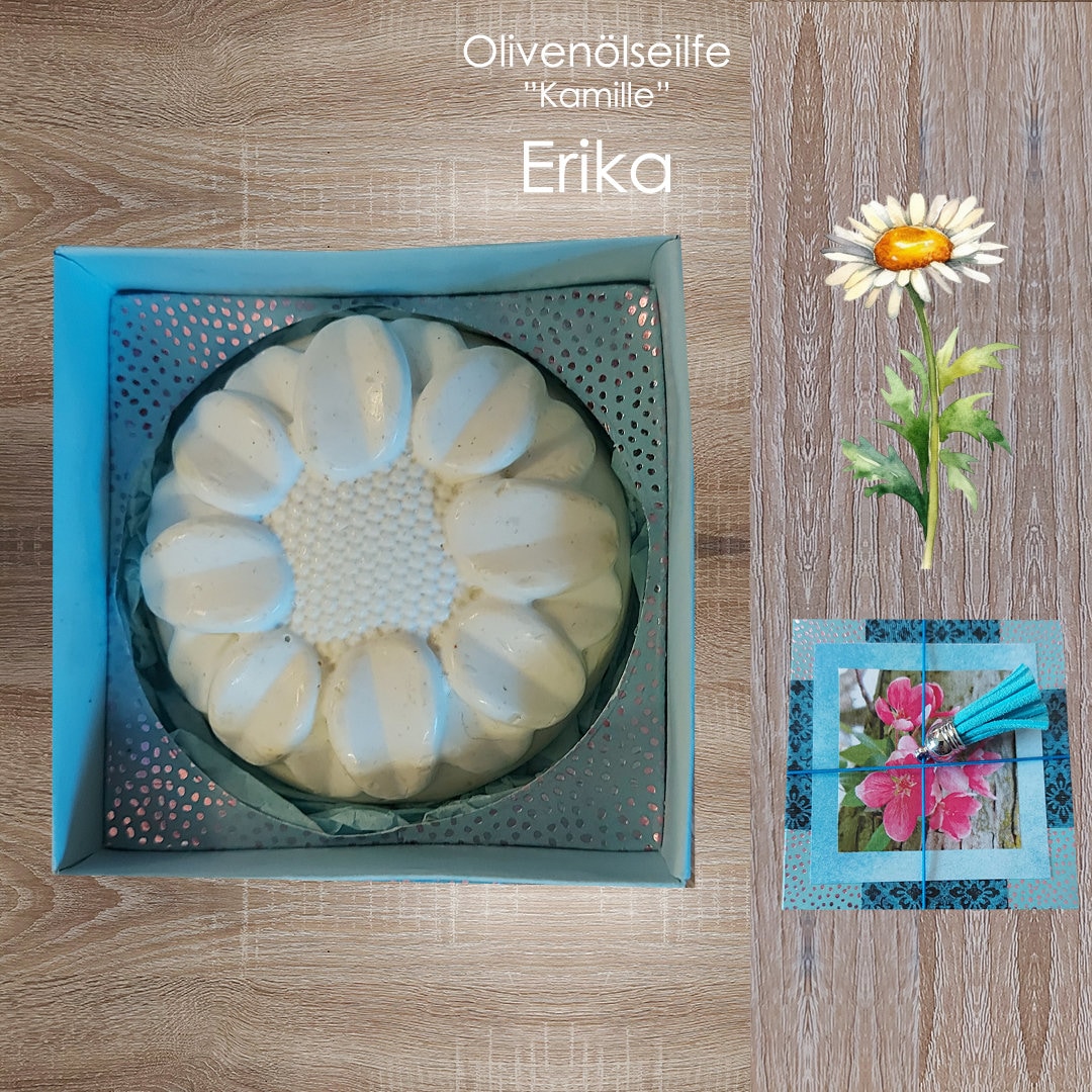 Olivenölseife | Geschenkbox + "Kamille" - Erika Natürliche, Kaltgerührte, Rustikale Motivseife Kleines Geschenk Olivenölseife | Geschenkbox + "Kamille" - Erika Natürliche, Kaltgerührte, Rustikale Motivseife Kleines Geschenk von Etsy - KarlbergKreativ