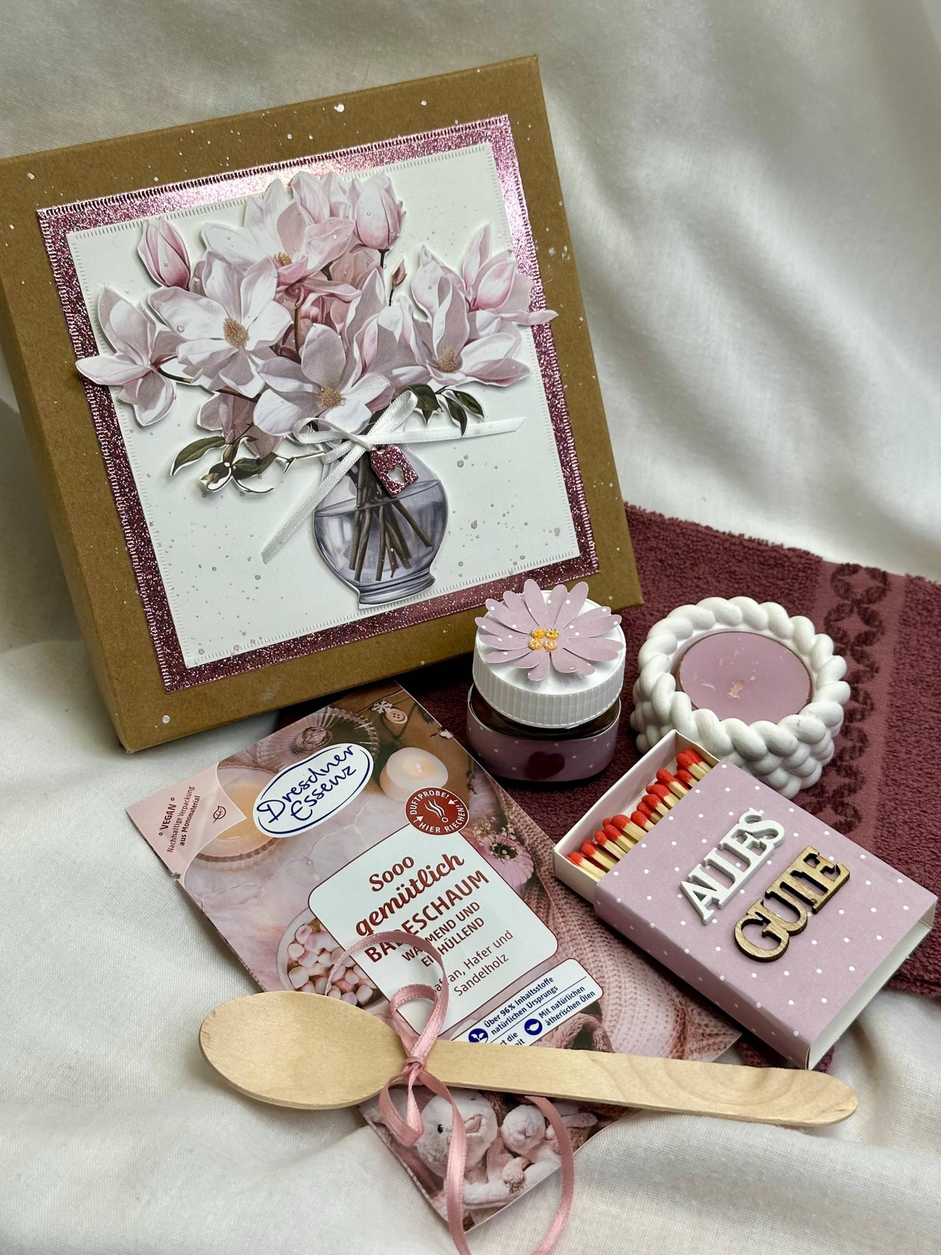 Geschenkset - Wohlfühlset Mit Schaumbad- Teelichthalter Nutella Wellness Für Zu Hause Wohlfühlmoment Zum Muttertag Oder Geburtstag Geschenkset - Wohlfühlset Mit Schaumbad- Teelichthalter Nutella Wellness Für Zu Hause Wohlfühlmoment Zum Muttertag Oder Geburtstag von Etsy - KathisPapierkunst