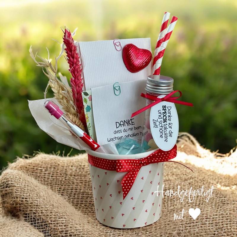 Handgemachter Dankesbecher Mit Spruch, Süßigkeiten & Blumensamen - Geschenk Für Lehrer/Innen, Erzieher/Innen, Kolleginnen von Etsy - KathisPapierkunst