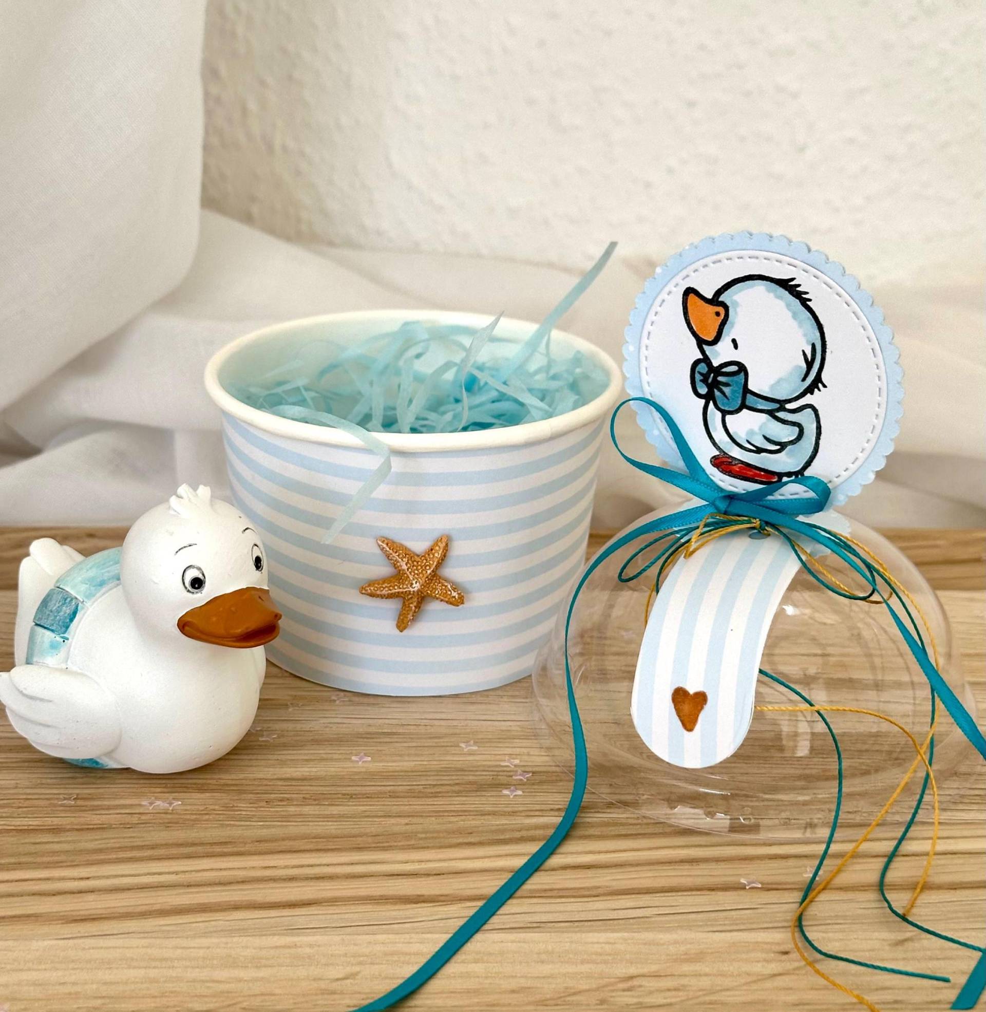 Maritimes Geschenkset Mit Becher & Ente | To-Go-Becher Entchen Geschenk Maritim Deko Anker von Etsy - KathisPapierkunst
