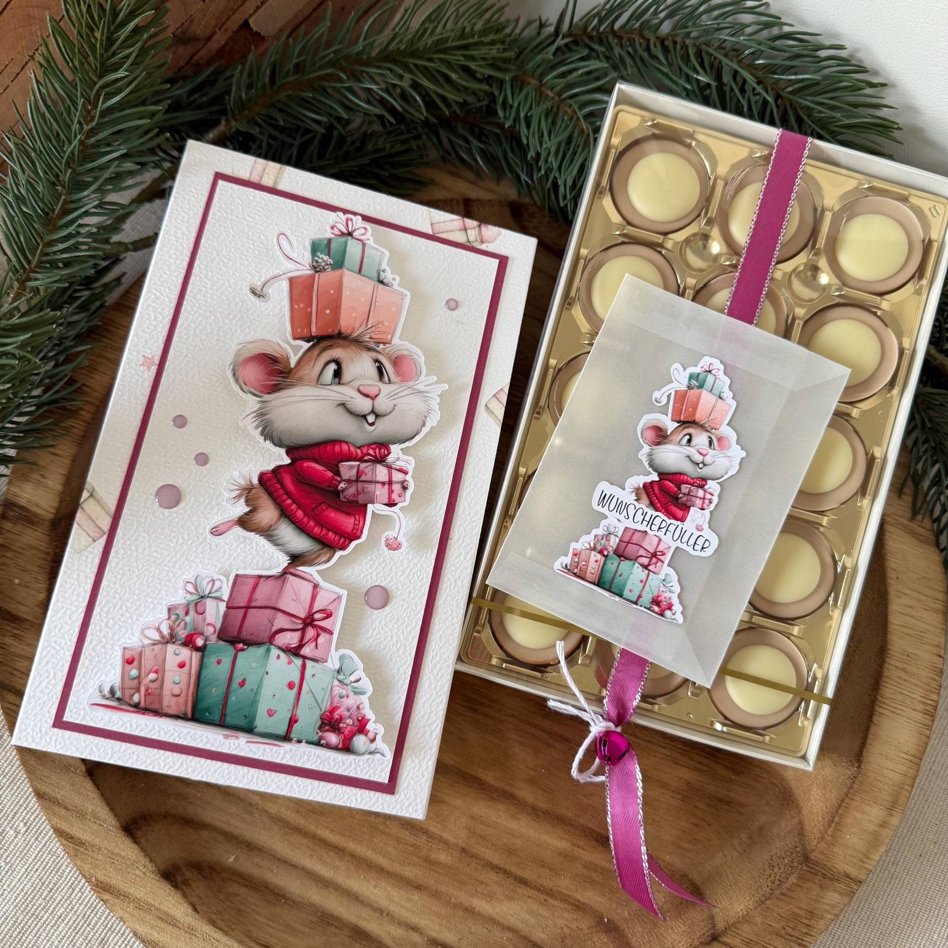 Wunscherfüller Toffifee Geschenkverpackung Handgemachte Geschenkbox Mit Mausmotiv Gutscheinverpackung Weihnachtsgeschenk von Etsy - KathisPapierkunst