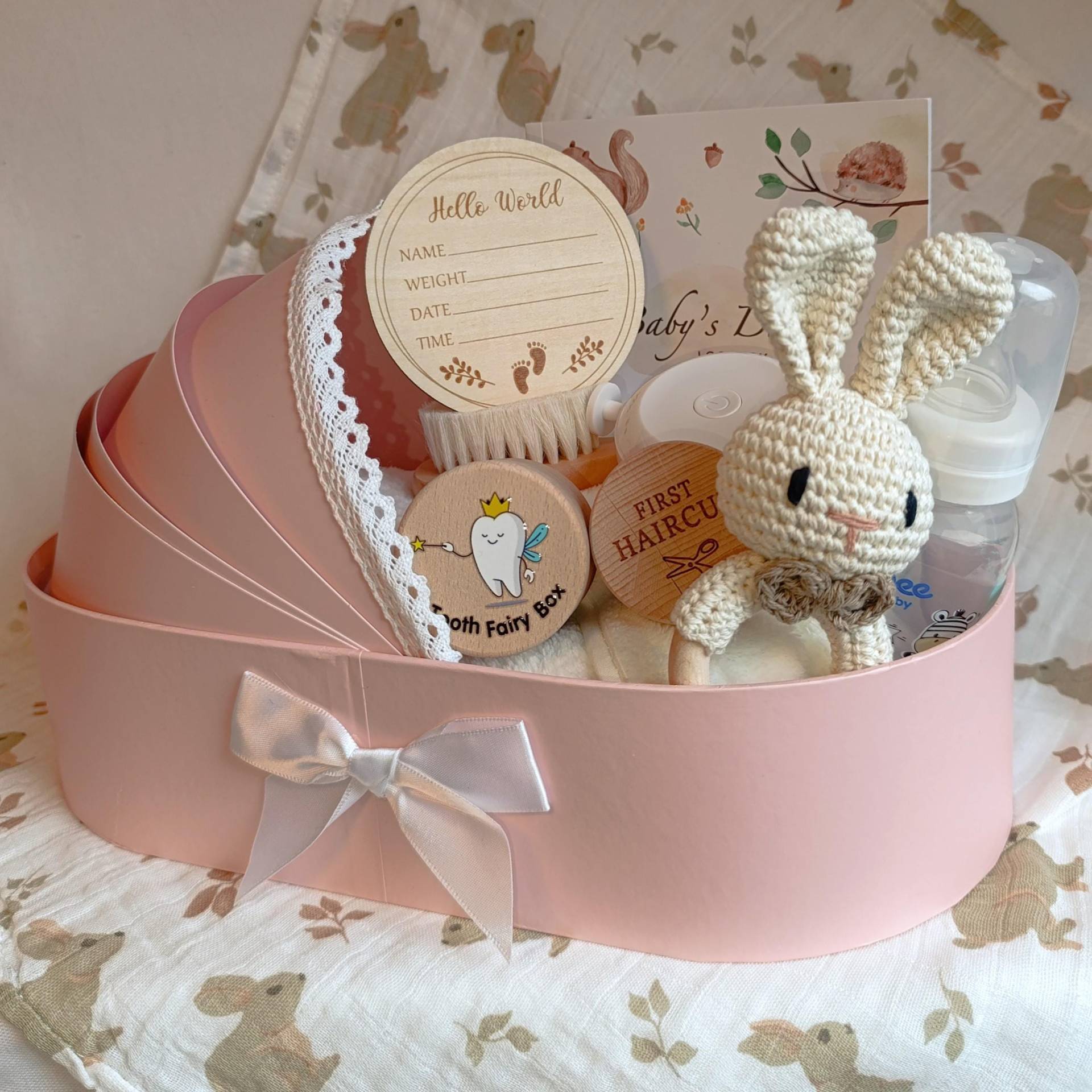 Baby Geschenkset/Newborn Gift Set - Wiege/Cradle, Verschiedene Farben & Sets, Perfekt Zur Taufe, Shower, Geburt von Etsy - KatisCuddleNest