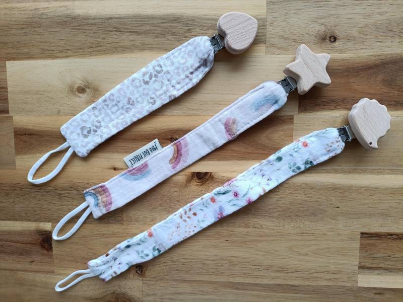 Schnullerkette Aus Musselin von Etsy - KatjasSewingCorner