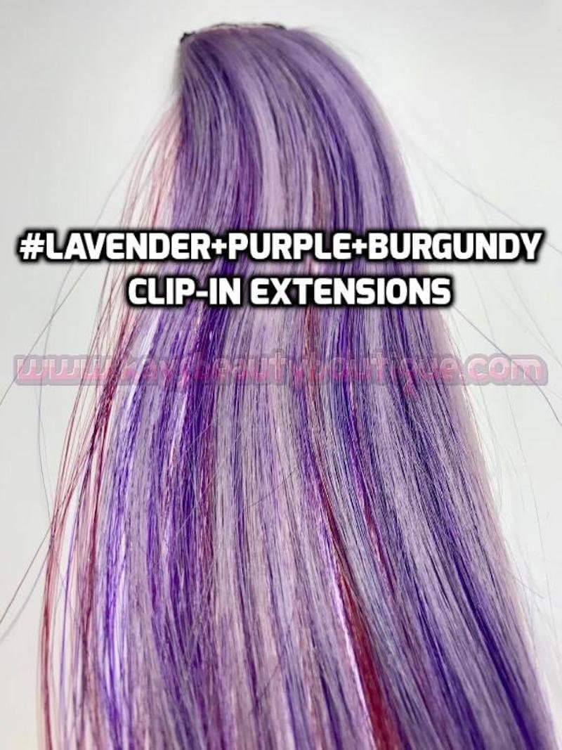 100% Echthaar Lavendel Lila Burgund Rot Clip Clip-In Verlängerungen 1stk von Etsy - KaysBeautyBoutique