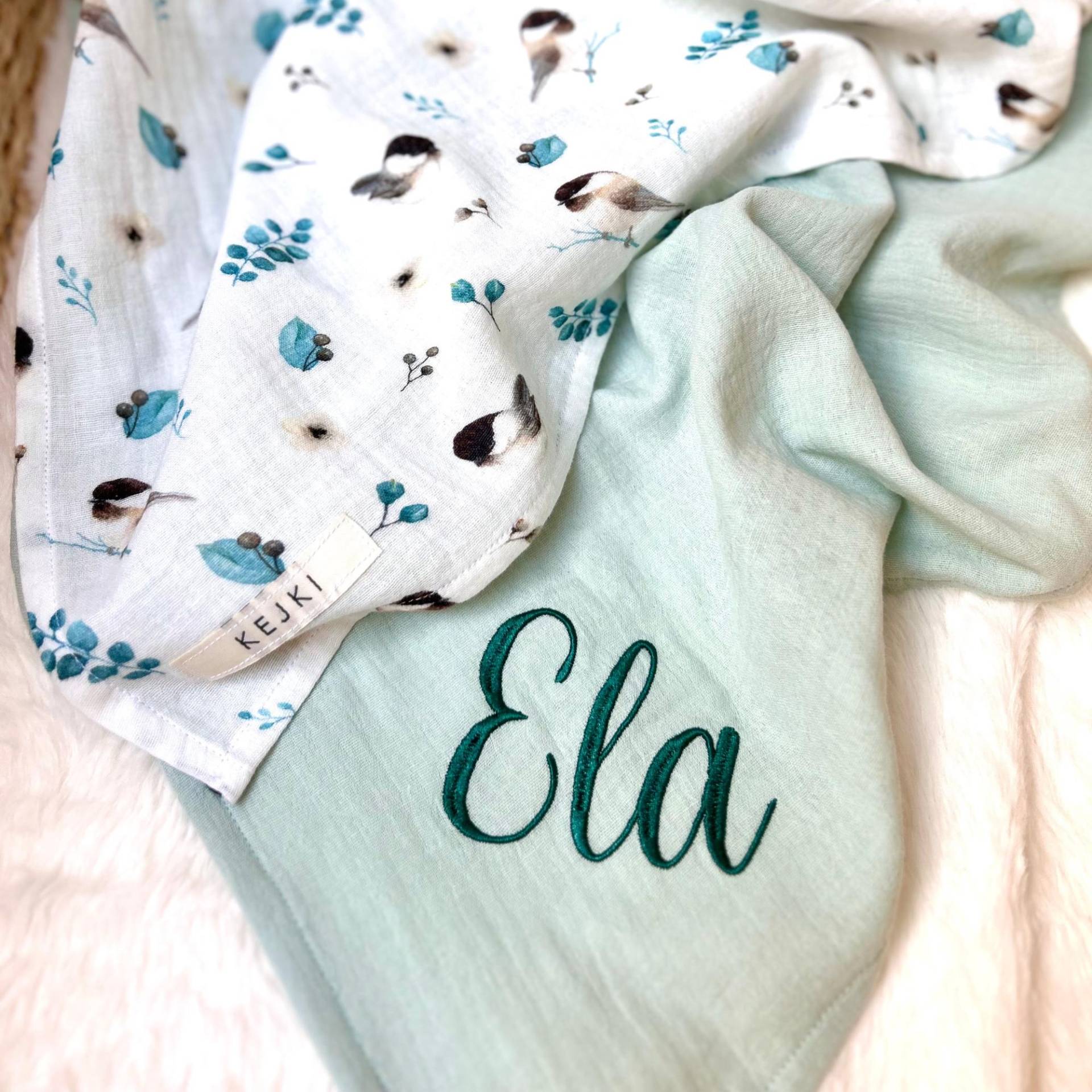 2Er Set Musselintuch Baby - Geschenkset Zur Geburt Spucktuch Personalisiert Mulltuch Vögel Geschenk Babyparty Name 2Er Set Musselintuch Baby - Geschenkset Zur Geburt Spucktuch Personalisiert Mulltuch Vögel Geschenk Babyparty Name von Etsy - Kejki