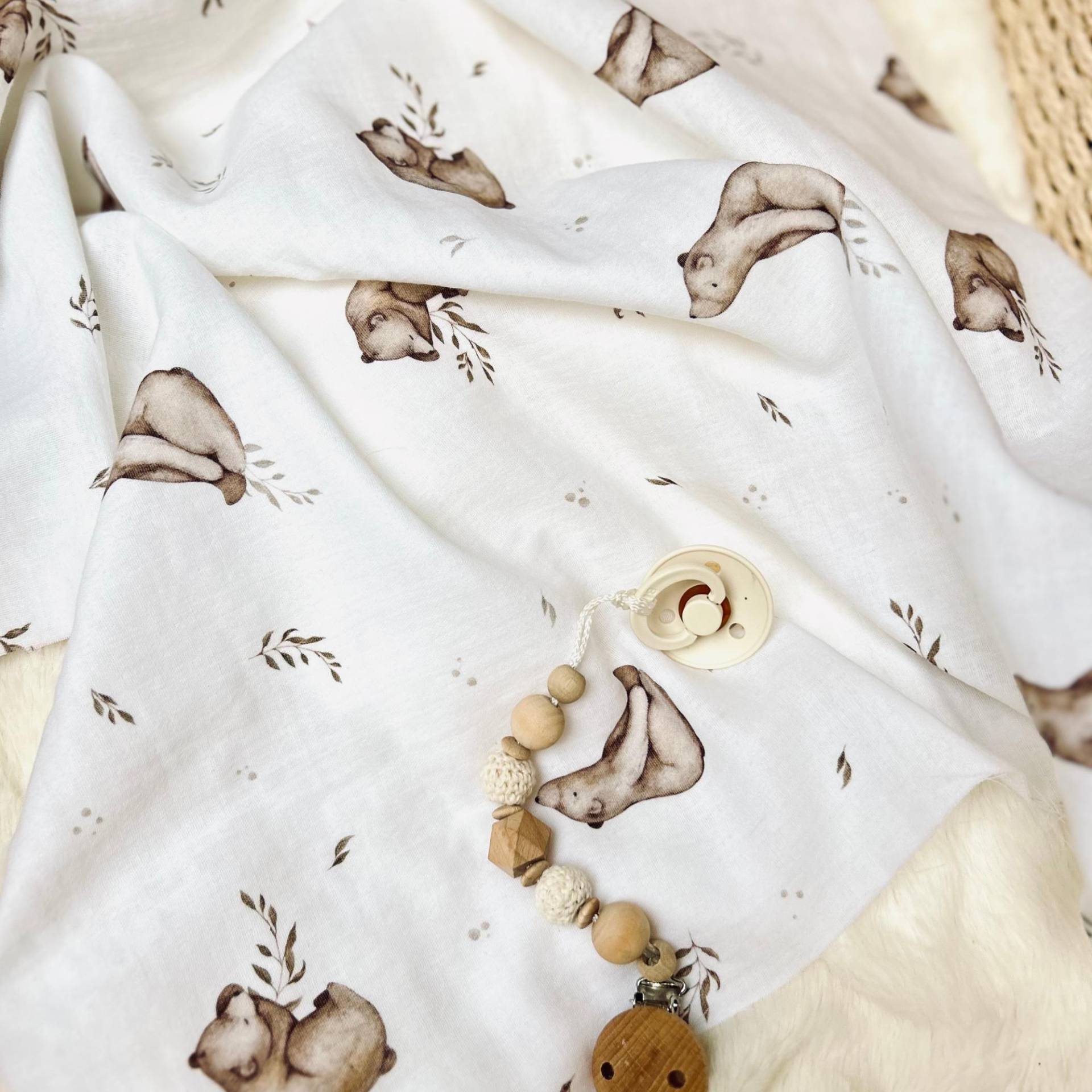 Musselintuch Baby Personalisiert Mit Bären-Motiv - Spucktuch, Mulltuch, Sommerdecke, Stilltuch Geschenk Zur Geburt & Babyparty von Etsy - Kejki