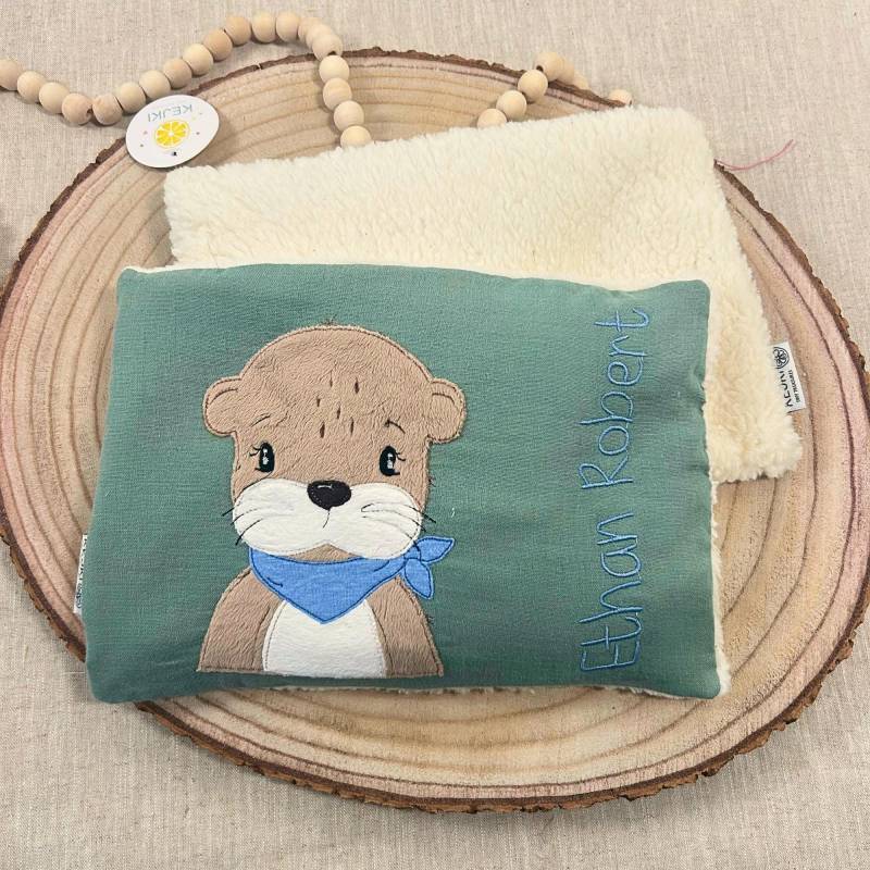 Personalisiertes Wärmekissen Otter | Körnerkissen Aus Musselin Für Baby & Kinder Geschenk Zur Geburt, Taufe Oder Babyparty von Etsy - Kejki
