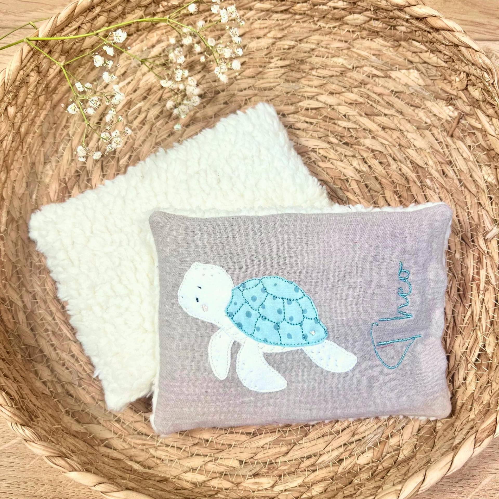 Wärmekissen Baby Personalisiert - Musselin Körnerkissen Mit Schildkröte & Name Geschenk Zur Taufe Oder Geburt Wärmekissen Baby Personalisiert - Musselin Körnerkissen Mit Schildkröte & Name Geschenk Zur Taufe Oder Geburt von Etsy - Kejki