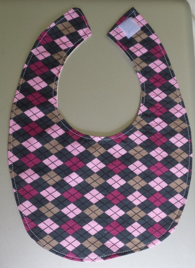 Argyle Lätzchen - Lila/Pink/Grau Argyle Lätzchen - Lila/Pink/Grau von Etsy - KellyCrafts82