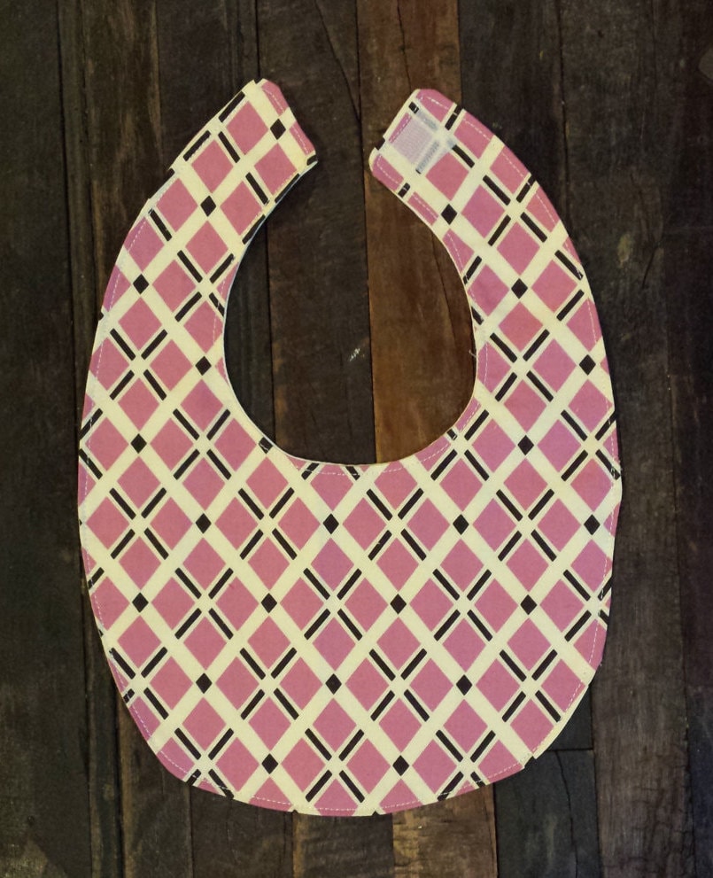 Preppy Rosa Und Braun Lätzchen - Selbstgemacht Preppy Rosa Und Braun Lätzchen - Selbstgemacht von Etsy - KellyCrafts82