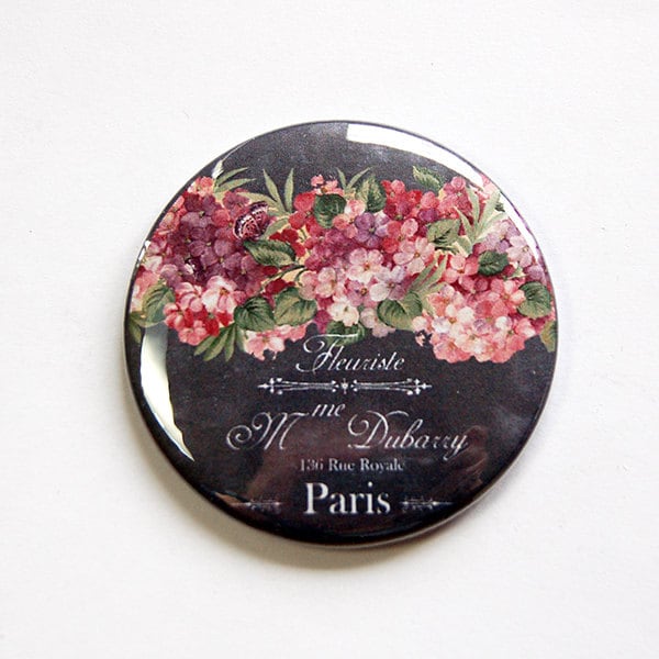 Blumenspiegel, Taschenspiegel, Geldbörsenspiegel, Glasspiegel, Spiegel, Spiegel Für Geldbörse, Grau, Rosa, Blumen, Brautjungfer | 4663 von Etsy - KellysMagnets