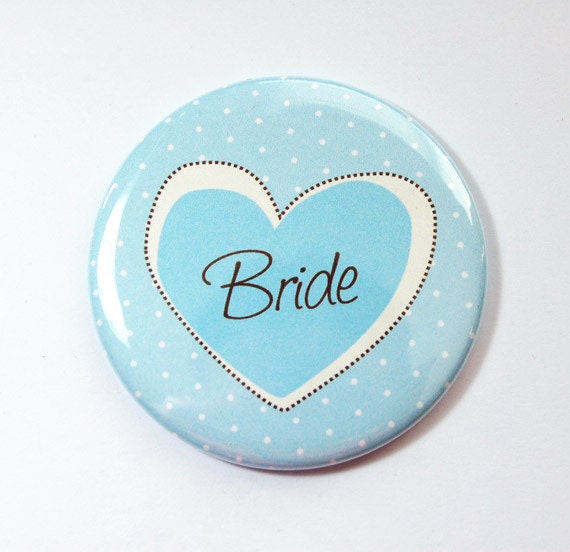 Braut Taschenspiegel, Herz, Something Blue, Geschenk Für Braut, Spiegel, Geldbörsenspiegel, Sie, Blau, Tupfen | 3627 von Etsy - KellysMagnets