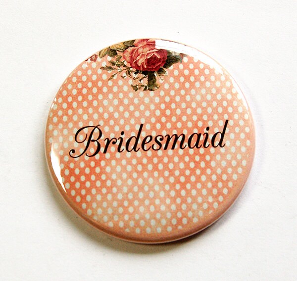 Brautjungfer Spiegel, Brautjungfer, Geschenk, Hochzeitsgeschenk, Pfirsich, Grün | 4665 von Etsy - KellysMagnets