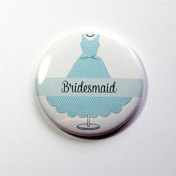 Brautjungferngeschenk, Personalisierter Taschenspiegel, Benutzerdefinierter Blau | 4980 von Etsy - KellysMagnets