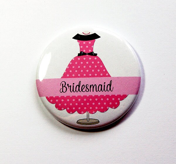 Brautjungfernspiegel, Personalisierter Taschenspiegel, Benutzerdefinierte Brautjungferngeschenk, Brautpartybevorzugung, Rosa Personalisiertes von Etsy - KellysMagnets