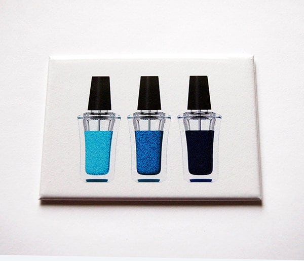 Großer Taschenspiegel, Geschenk Für Maniküre, Nagellack Spiegel, Nailtech, Rechteck Blauer | 5530 von Etsy - KellysMagnets