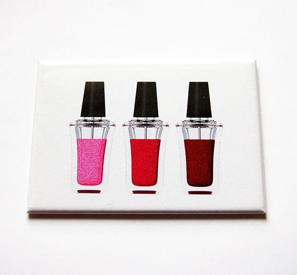 Großer Taschenspiegel, Nagellack Spiegel, Geschenk Für Maniküre, Nailtech, Rechteck Roter | 5531 von Etsy - KellysMagnets