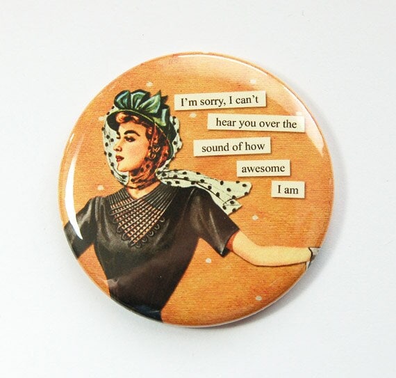 Lustiger Spiegel, Taschenspiegel, Glasspiegel, Geschenk Für Sie, Humorvoller Genial, Ich Bin Genial | 3547 von Etsy - KellysMagnets