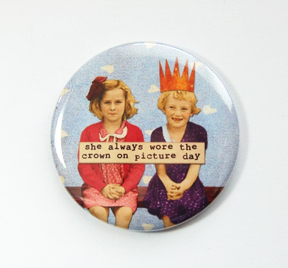 Lustiger Spiegel, Taschenspiegel, Glasspiegel, Humorvoller Handtaschenspiegel, Geschenk Für Sie, Krone Am Bildtag | 3548 von Etsy - KellysMagnets