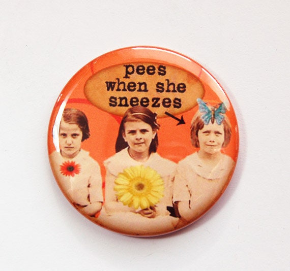 Lustiger Spiegel, Taschenspiegel, Glasspiegel, Orange, Geschenk Für Beste Freundin, Pinkelt Wenn Sie Niest | 3591 von Etsy - KellysMagnets