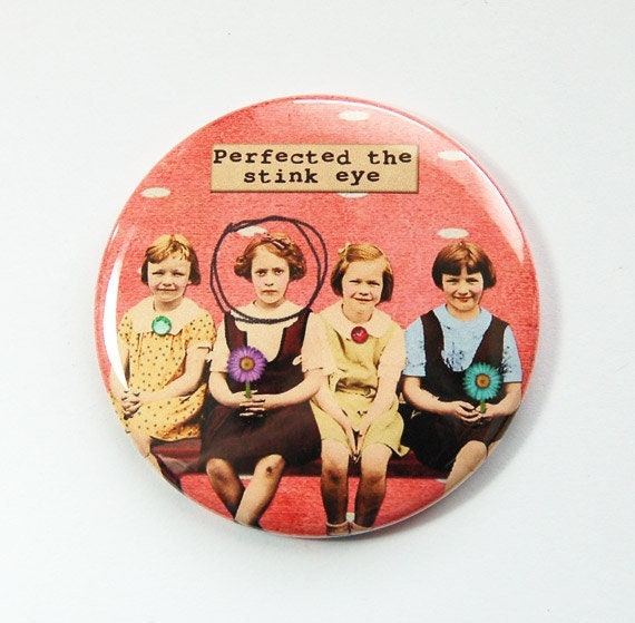 Lustiger Spiegel, Taschenspiegel, Handtaschenspiegel, Geschenk Für Sie, Glasspiegel, Humorvoller Stinkauge | 3546 von Etsy - KellysMagnets