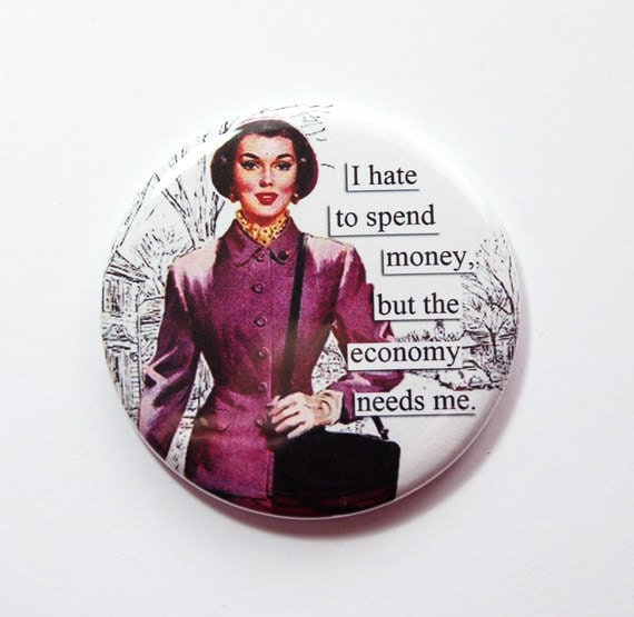 Lustiger Taschenspiegel, Spiegel, Handtaschenspiegel, Humor, Shopping, Lustiger Spruch, Freche Frauen, Geschenk Für Freundin, Retro | 3471 von Etsy - KellysMagnets