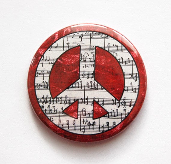 Peace Zeichen Taschenspiegel, Zeichen, Spiegel, Geldbörse Rot, Spiegel | 3491 von Etsy - KellysMagnets