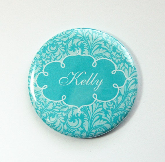 Personalisierter Taschenspiegel, Damast, Benutzerdefinierter Spiegel, Brautjungferngeschenk, Geldbörsenspiegel, Brautpartybevorzugung, Sie Wählen von Etsy - KellysMagnets