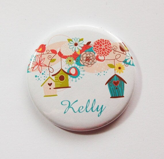 Personalisierter Taschenspiegel, Personalisierter Spiegel, Brautjungferngeschenk, Geldbörsenspiegel, Brautpartybevorzugung | 3463 von Etsy - KellysMagnets