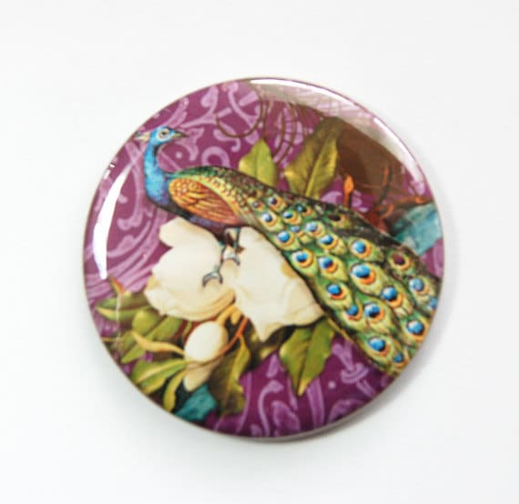 Pfau Taschenspiegel, Geldbörsenspiegel, Pfauenspiegel, Lila, Pfau, Spiegel Für Sie, Geschenk Strahlende Orchidee | 3648 von Etsy - KellysMagnets