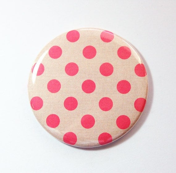 Polka Dot Taschenspiegel, Geschenk Für Sie, Dots, Du Wählst Farbe, Rosa, Blau, Weiß | 3605 von Etsy - KellysMagnets