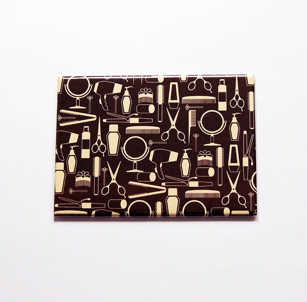 Taschenspiegel, Geschenk Für Friseur, Großer Glasspiegel, Rechteckiger Spiegel, Braun | 7368 von Etsy - KellysMagnets