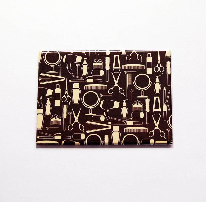 Taschenspiegel, Geschenk Für Friseur, Großer Glasspiegel, Rechteckiger Spiegel, Braun | 7368 von Etsy - KellysMagnets