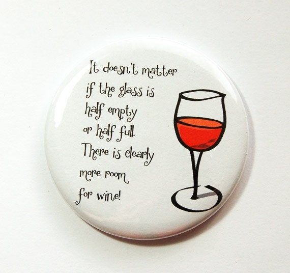 Taschenspiegel, Spiegel, Lustiger Halb Voll, Leer, Wein, Spruch, Junggesellinnenabschied, Kellys Magnet | 3747 von Etsy - KellysMagnets