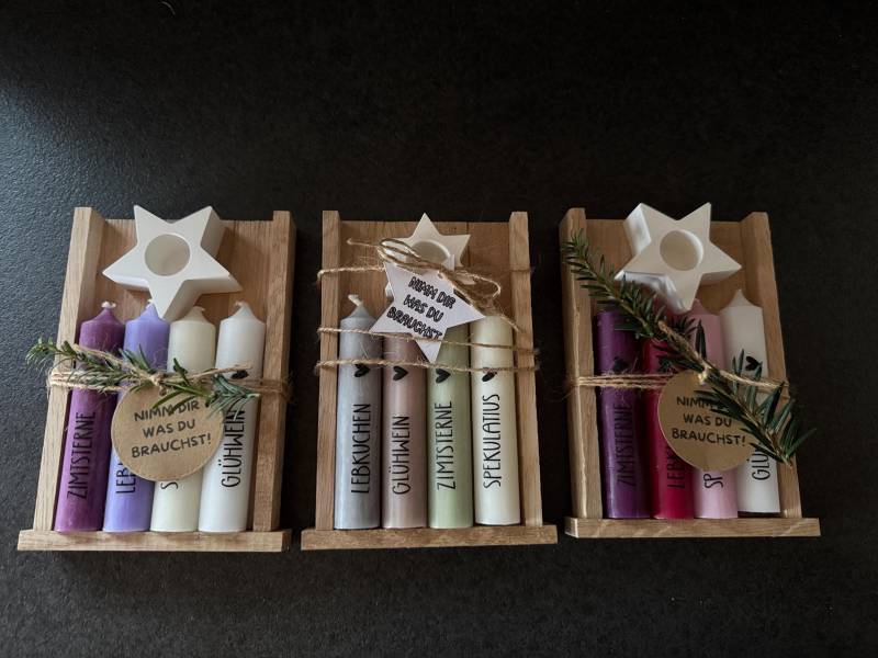 Geschenk Set Kerzen Mit Wünschen Weihnachten Und Kerzenständer Geschenk Set Kerzen Mit Wünschen Weihnachten Und Kerzenständer von Etsy - KerstinKreativLaden